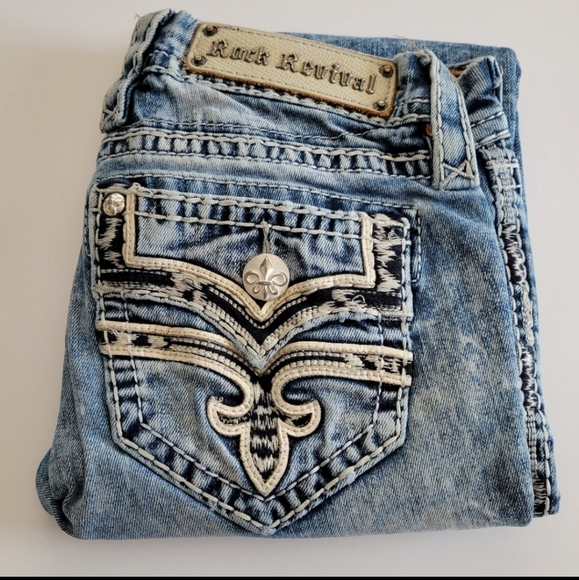 Rock Revival Indi Skinny Blue Jeans Size 25 - Picture 2 of 11